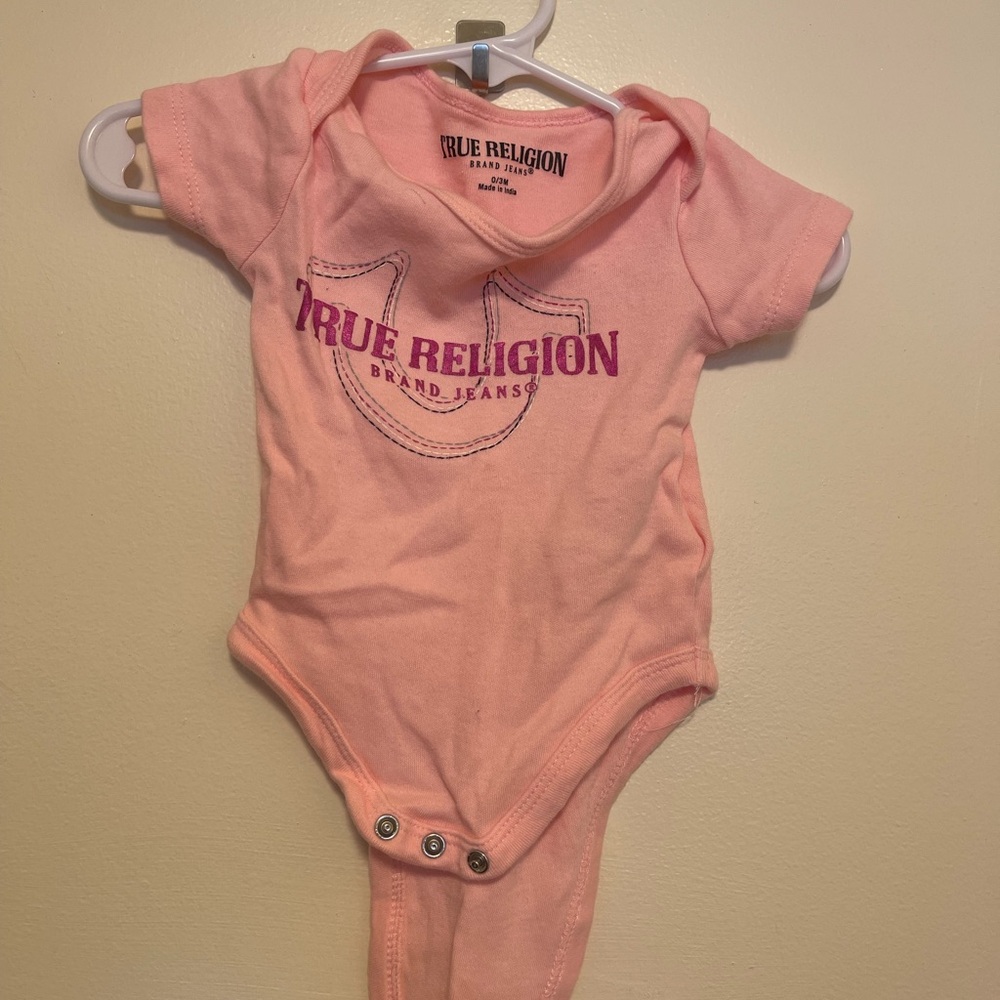 True Religion Light Pink Baby Bodysuit